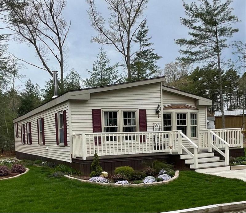 house with a small deck